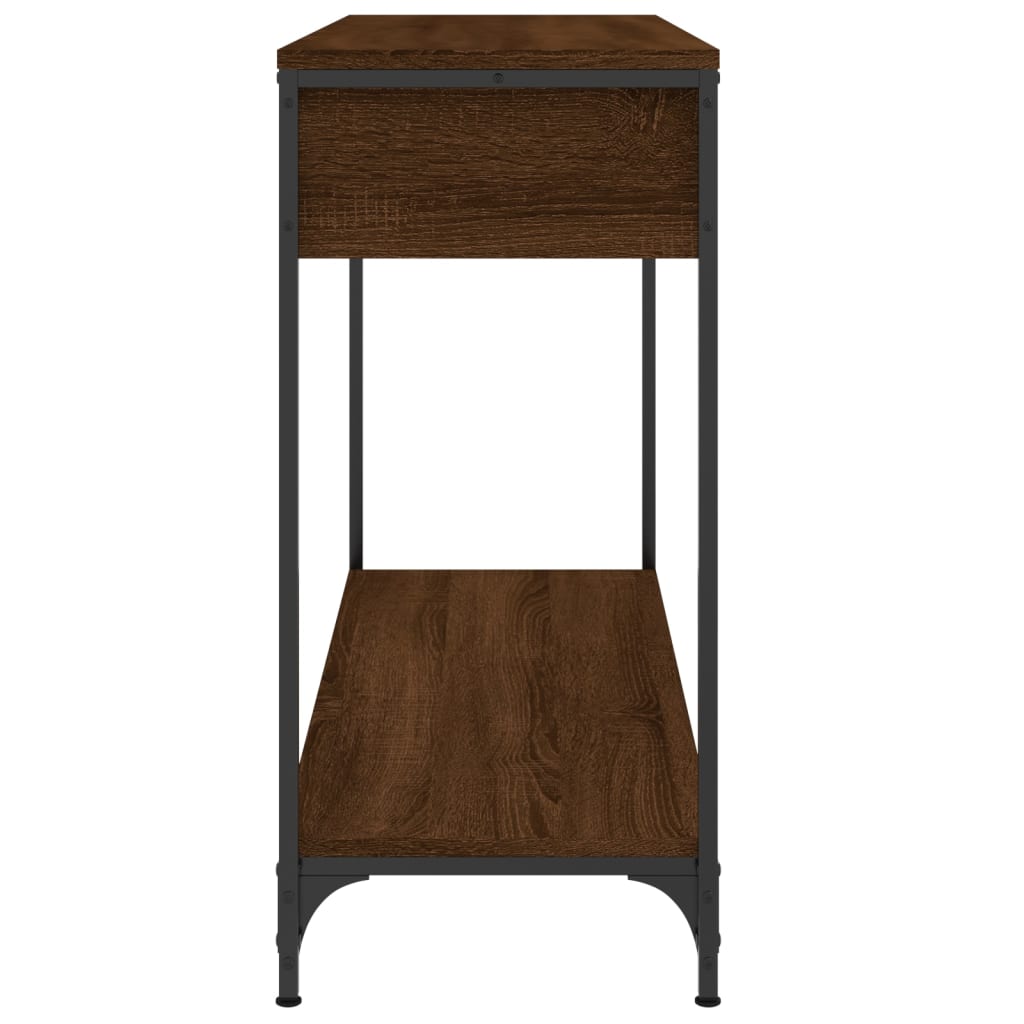 Wandtafel 100x34,5x75 cm bewerkt hout bruin eikenkleur is nu te koop bij PeponiXL, paradijselijk wonen!