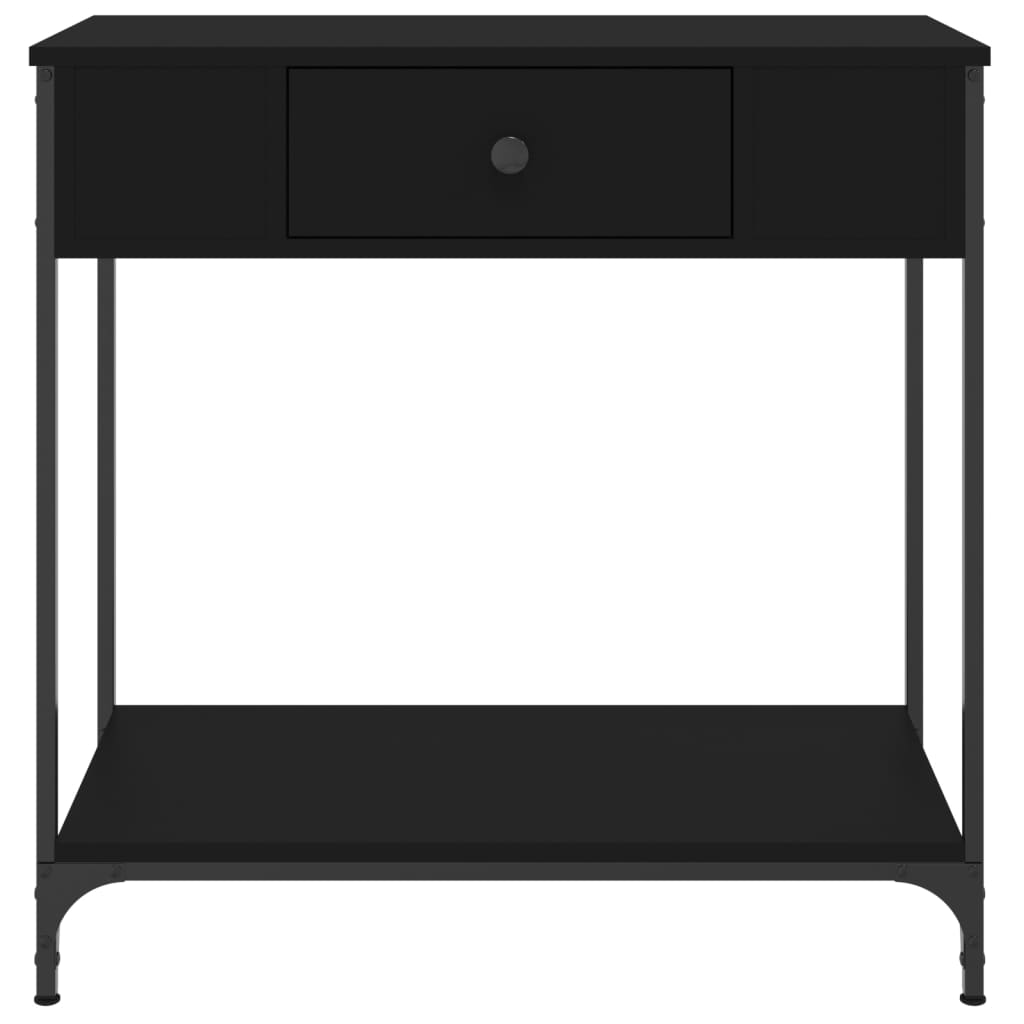 Wandtafel 75x34,5x75 cm bewerkt hout zwart is nu te koop bij PeponiXL, paradijselijk wonen!