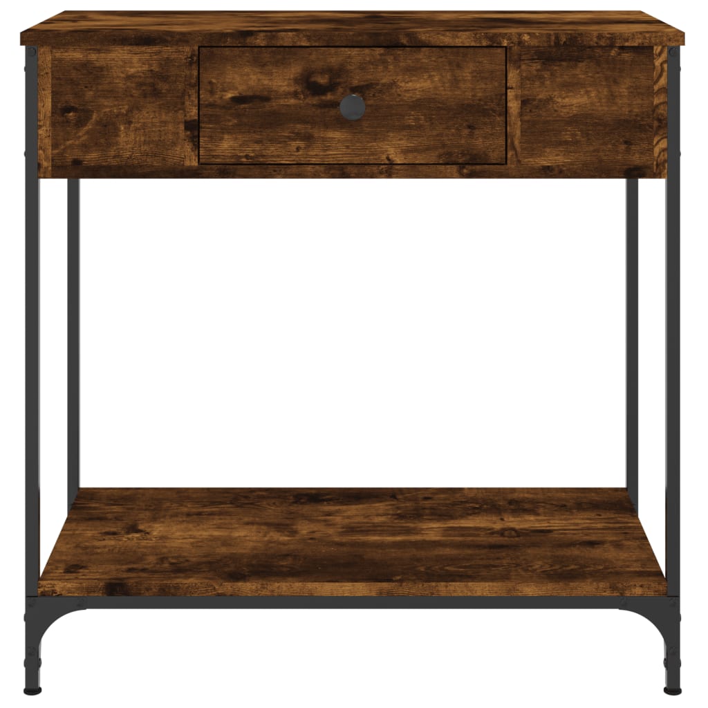 Wandtafel 75x34,5x75 cm bewerkt hout gerookt eikenkleurig is nu te koop bij PeponiXL, paradijselijk wonen!