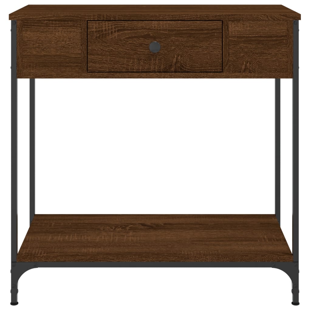Wandtafel 75x34,5x75 cm bewerkt hout bruin eikenkleur is nu te koop bij PeponiXL, paradijselijk wonen!