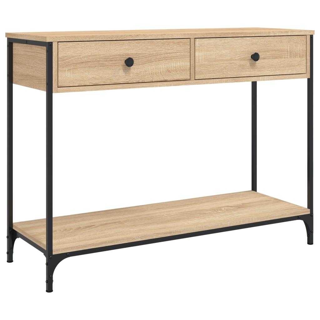 Wandtafel 100x34,5x75 cm bewerkt hout sonoma eikenkleurig is nu te koop bij PeponiXL, paradijselijk wonen!