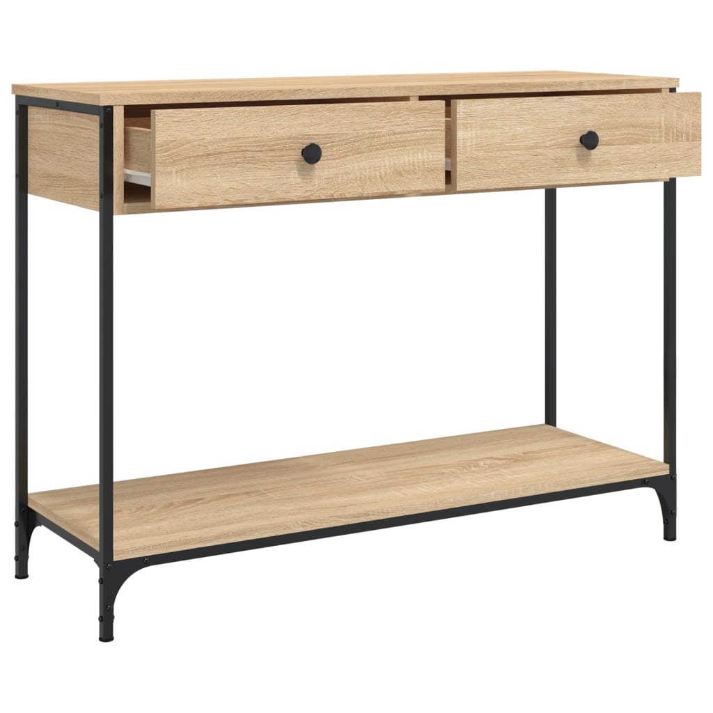Wandtafel 100x34,5x75 cm bewerkt hout sonoma eikenkleurig is nu te koop bij PeponiXL, paradijselijk wonen!
