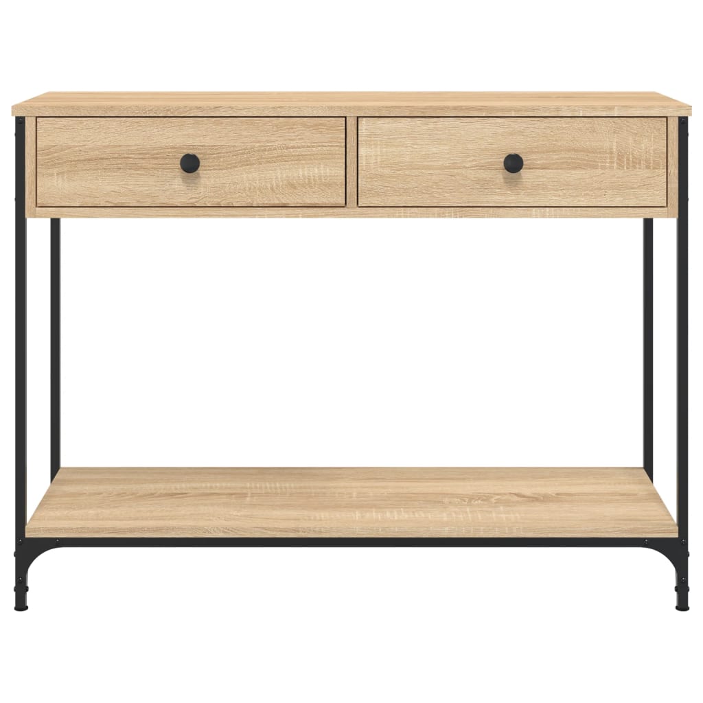 Wandtafel 100x34,5x75 cm bewerkt hout sonoma eikenkleurig is nu te koop bij PeponiXL, paradijselijk wonen!