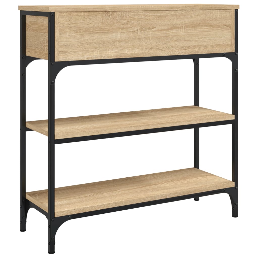 Wandtafel 72,5x25x75 cm bewerkt hout sonoma eikenkleurig is nu te koop bij PeponiXL, paradijselijk wonen!