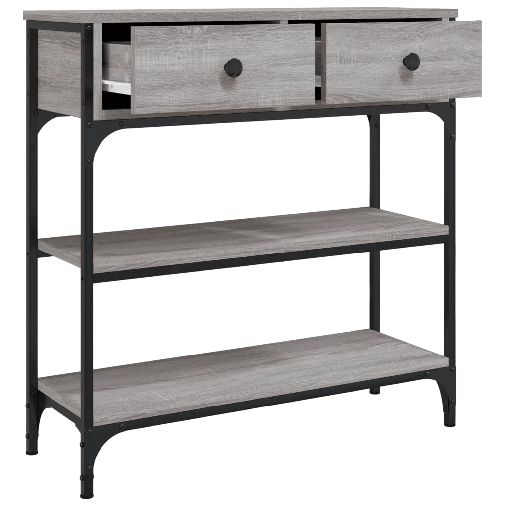 Wandtafel 72,5x25x75 cm bewerkt hout grijs sonoma eikenkleurig is nu te koop bij PeponiXL, paradijselijk wonen!