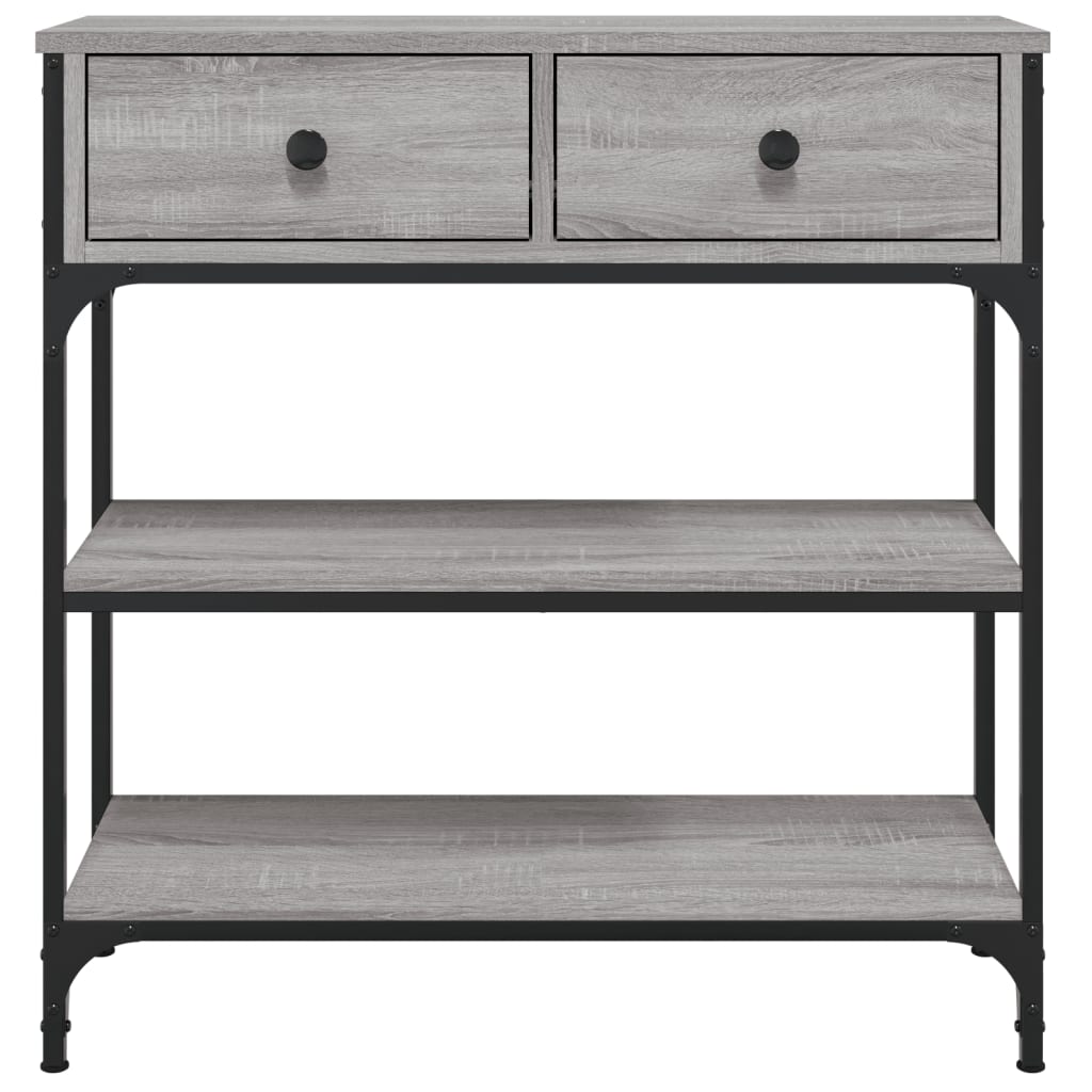 Wandtafel 72,5x25x75 cm bewerkt hout grijs sonoma eikenkleurig is nu te koop bij PeponiXL, paradijselijk wonen!