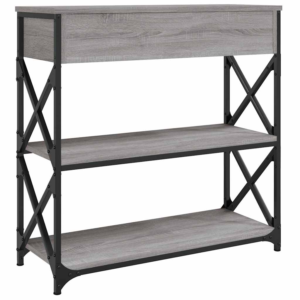 Wandtafel 75x28x75 cm bewerkt hout grijs sonoma eikenkleurig is nu te koop bij PeponiXL, paradijselijk wonen!