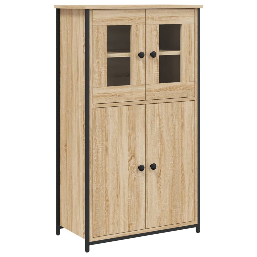 Hoge kast 62x32x106,5 cm bewerkt hout sonoma eikenkleurig is nu te koop bij PeponiXL, paradijselijk wonen!