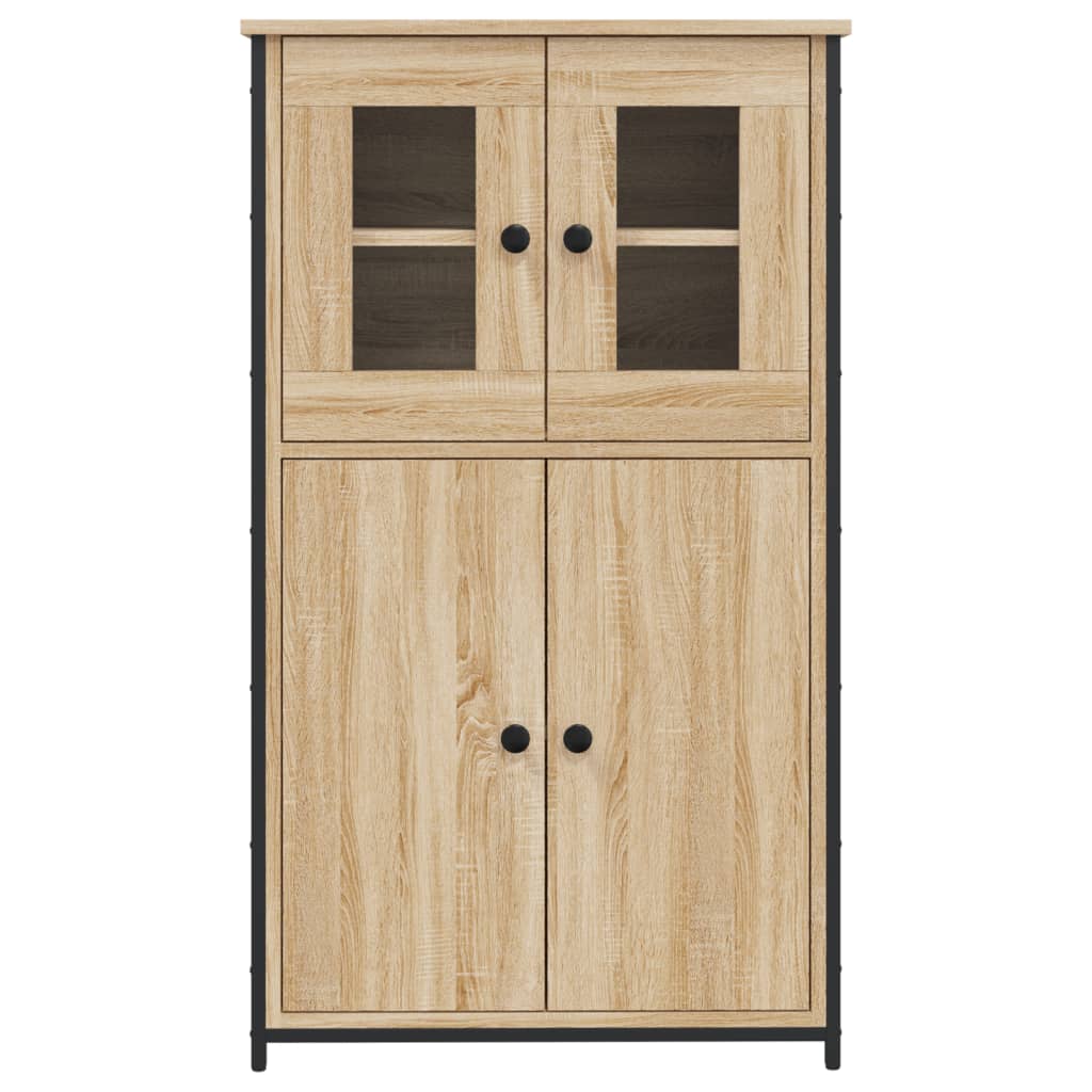 Hoge kast 62x32x106,5 cm bewerkt hout sonoma eikenkleurig is nu te koop bij PeponiXL, paradijselijk wonen!