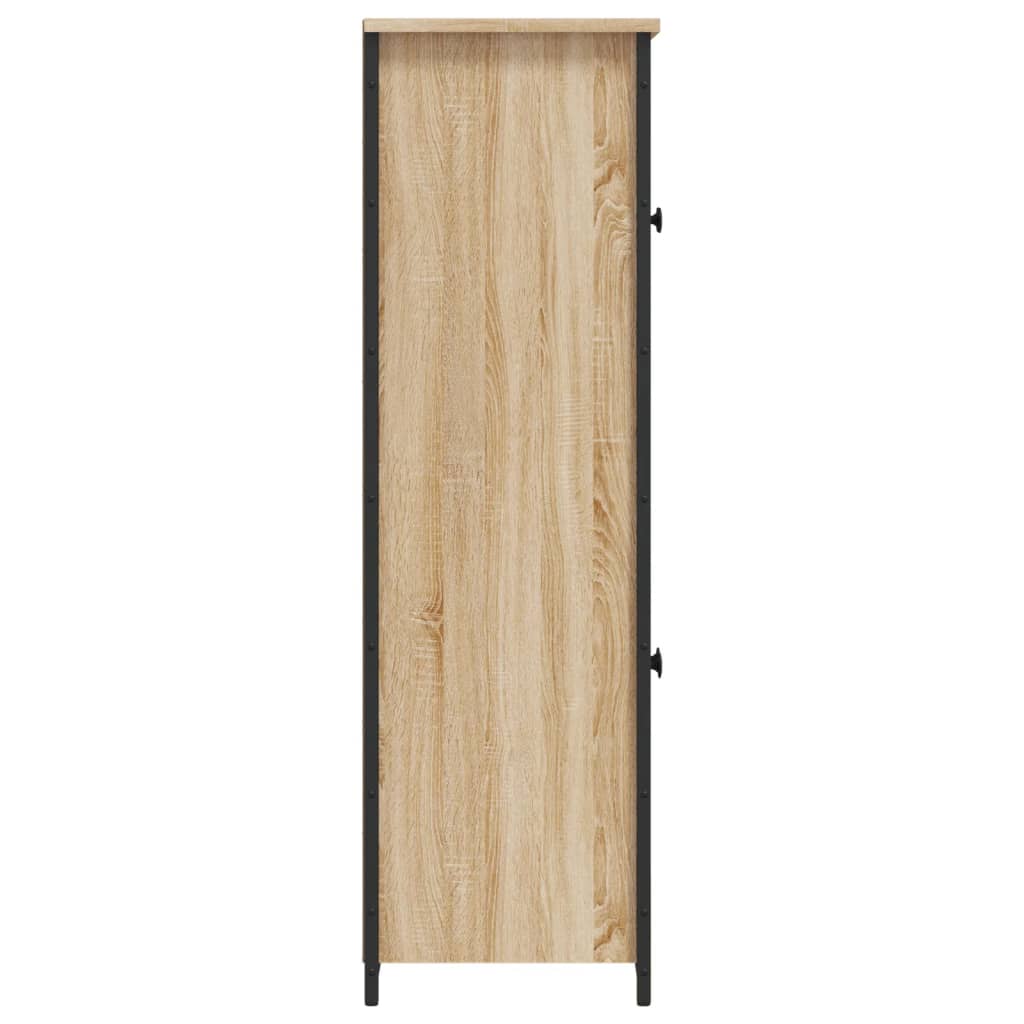 Hoge kast 62x32x106,5 cm bewerkt hout sonoma eikenkleurig is nu te koop bij PeponiXL, paradijselijk wonen!