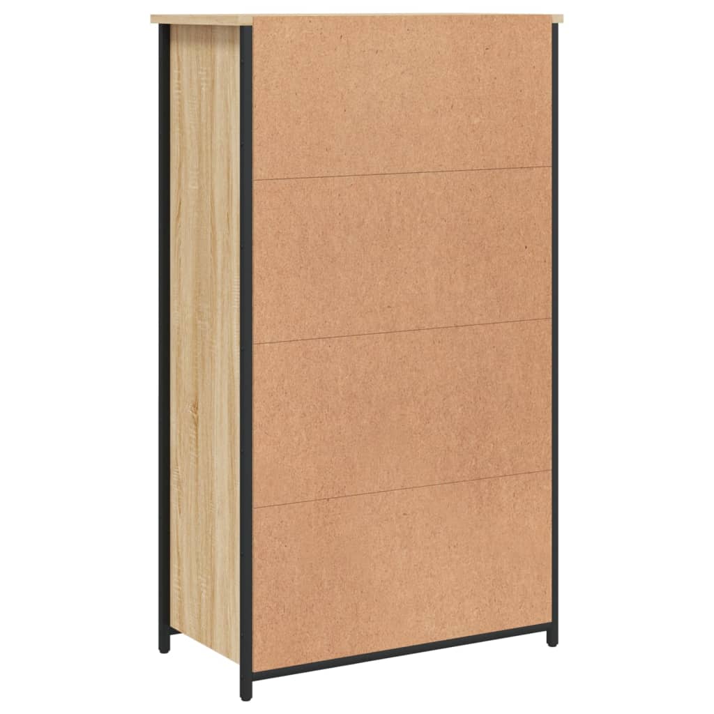 Hoge kast 62x32x106,5 cm bewerkt hout sonoma eikenkleurig is nu te koop bij PeponiXL, paradijselijk wonen!