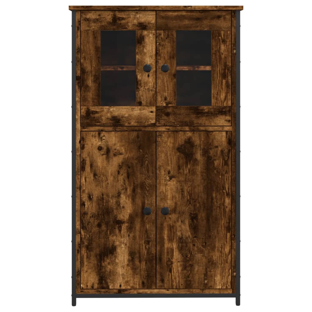 Hoge kast 62x32x106,5 cm bewerkt hout gerookt eikenkleurig is nu te koop bij PeponiXL, paradijselijk wonen!