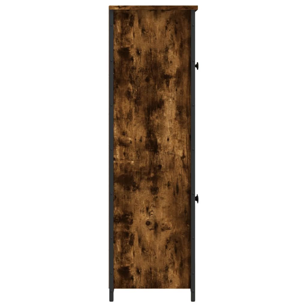 Hoge kast 62x32x106,5 cm bewerkt hout gerookt eikenkleurig is nu te koop bij PeponiXL, paradijselijk wonen!