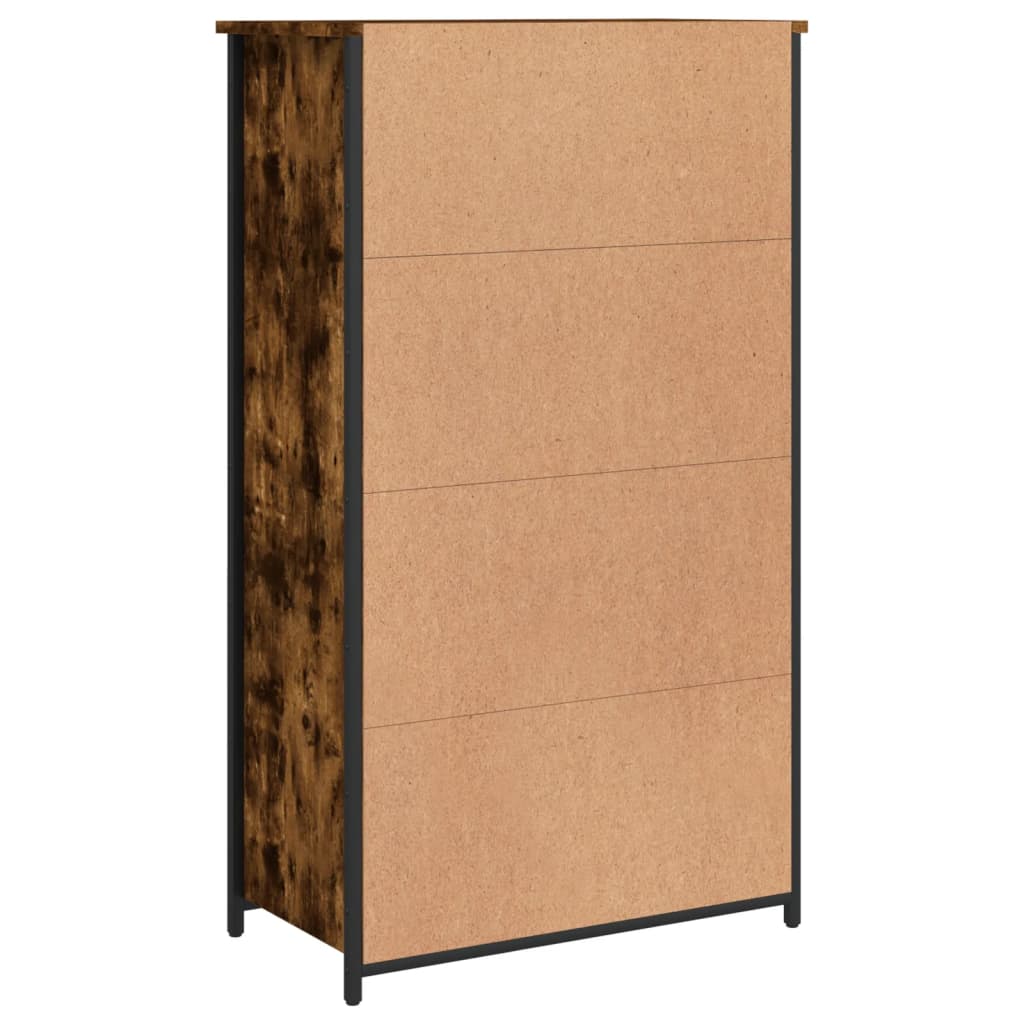 Hoge kast 62x32x106,5 cm bewerkt hout gerookt eikenkleurig is nu te koop bij PeponiXL, paradijselijk wonen!