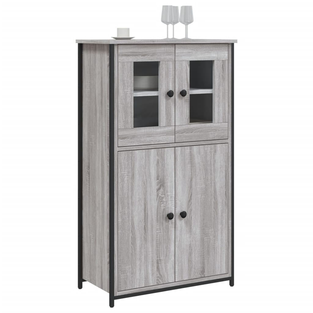 Hoge kast 62x32x106,5 cm bewerkt hout grijs sonoma is nu te koop bij PeponiXL, paradijselijk wonen!
