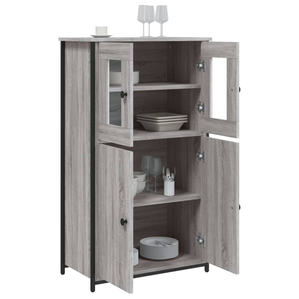Hoge kast 62x32x106,5 cm bewerkt hout grijs sonoma is nu te koop bij PeponiXL, paradijselijk wonen!