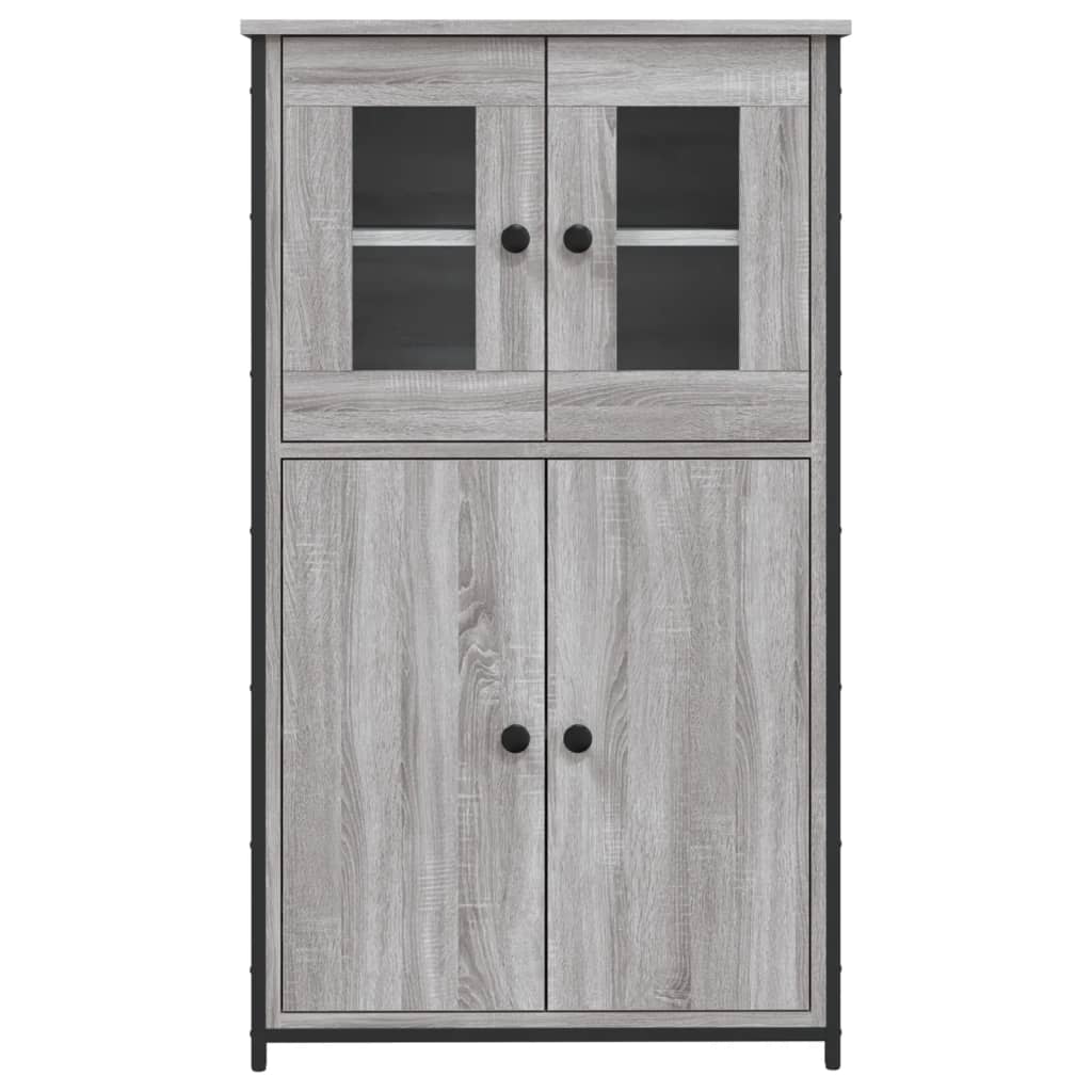 Hoge kast 62x32x106,5 cm bewerkt hout grijs sonoma is nu te koop bij PeponiXL, paradijselijk wonen!