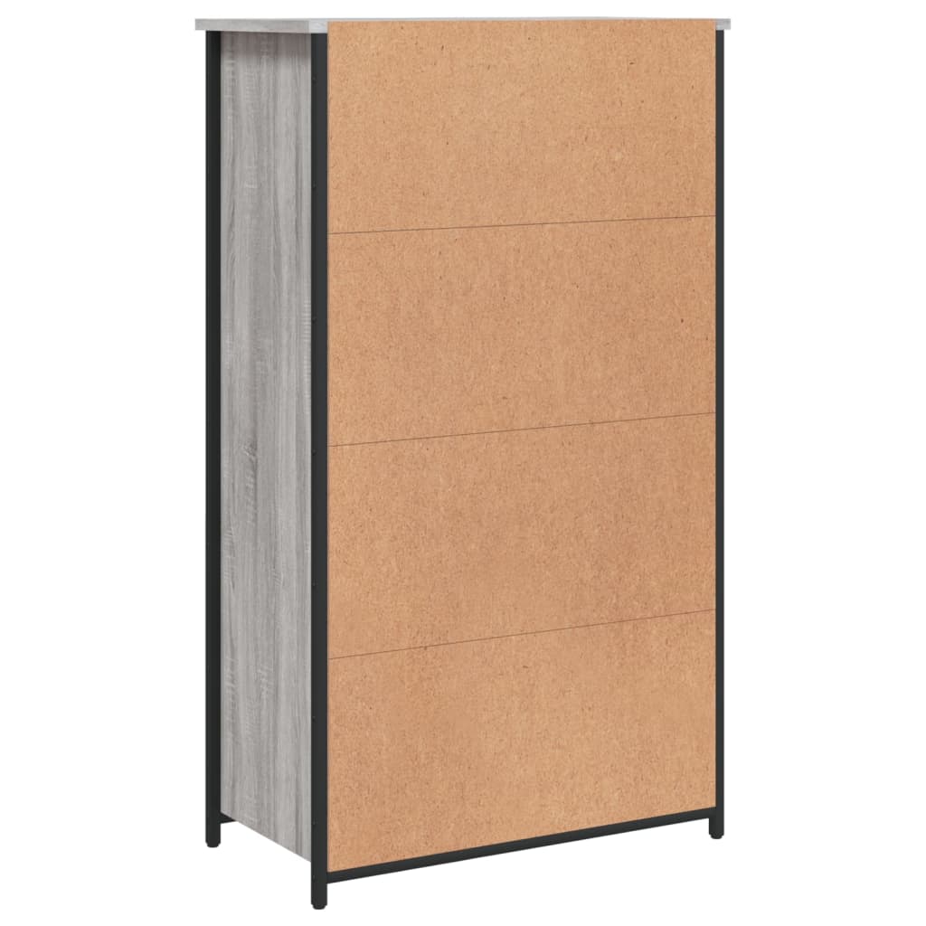 Hoge kast 62x32x106,5 cm bewerkt hout grijs sonoma is nu te koop bij PeponiXL, paradijselijk wonen!