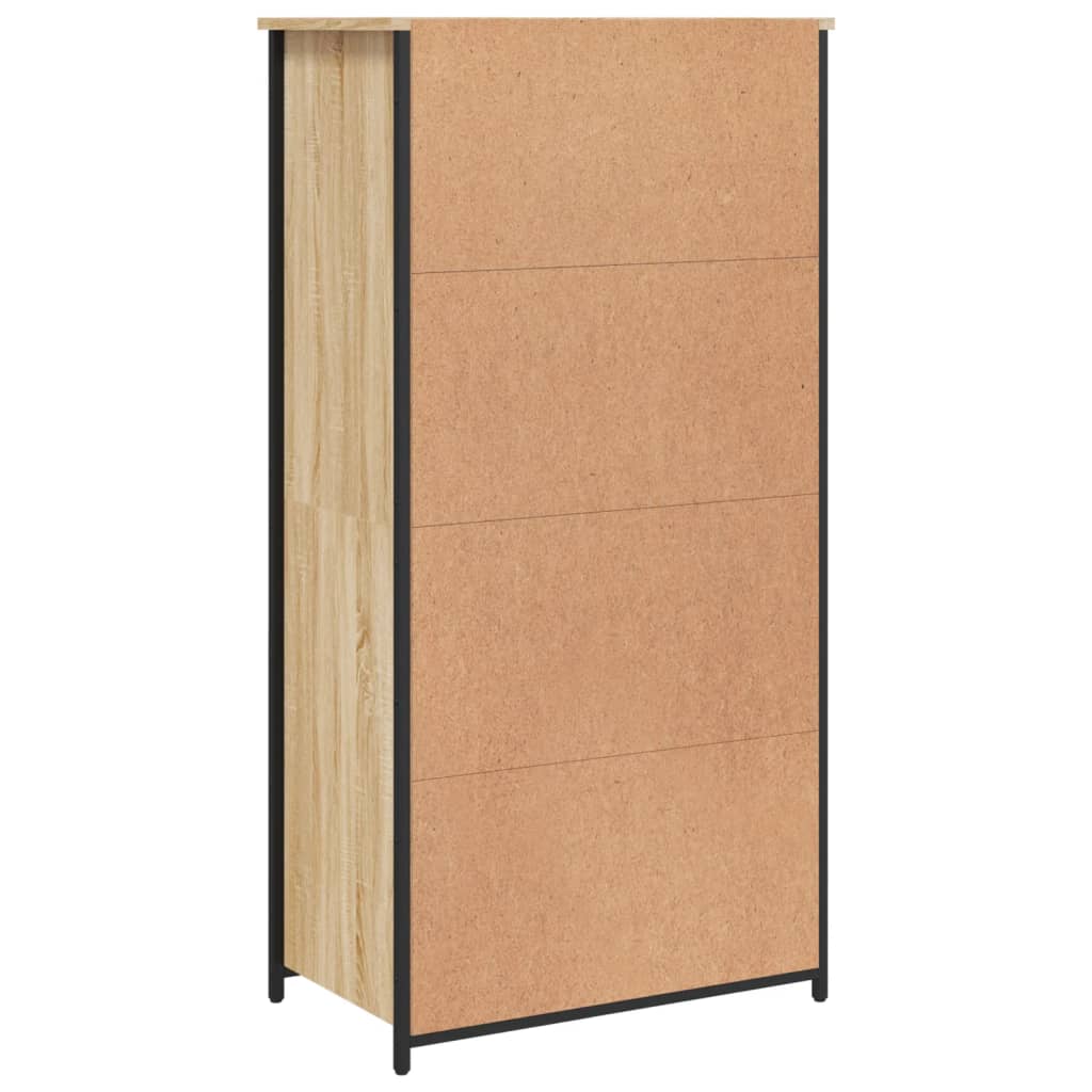 Hoge kast 62x36x121,5 cm bewerkt hout sonoma eiken is nu te koop bij PeponiXL, paradijselijk wonen!