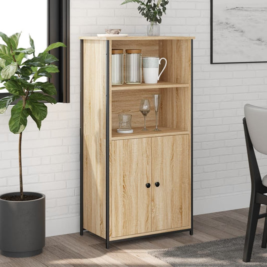 Hoge kast 62x36x121,5 cm bewerkt hout sonoma eiken is nu te koop bij PeponiXL, paradijselijk wonen!