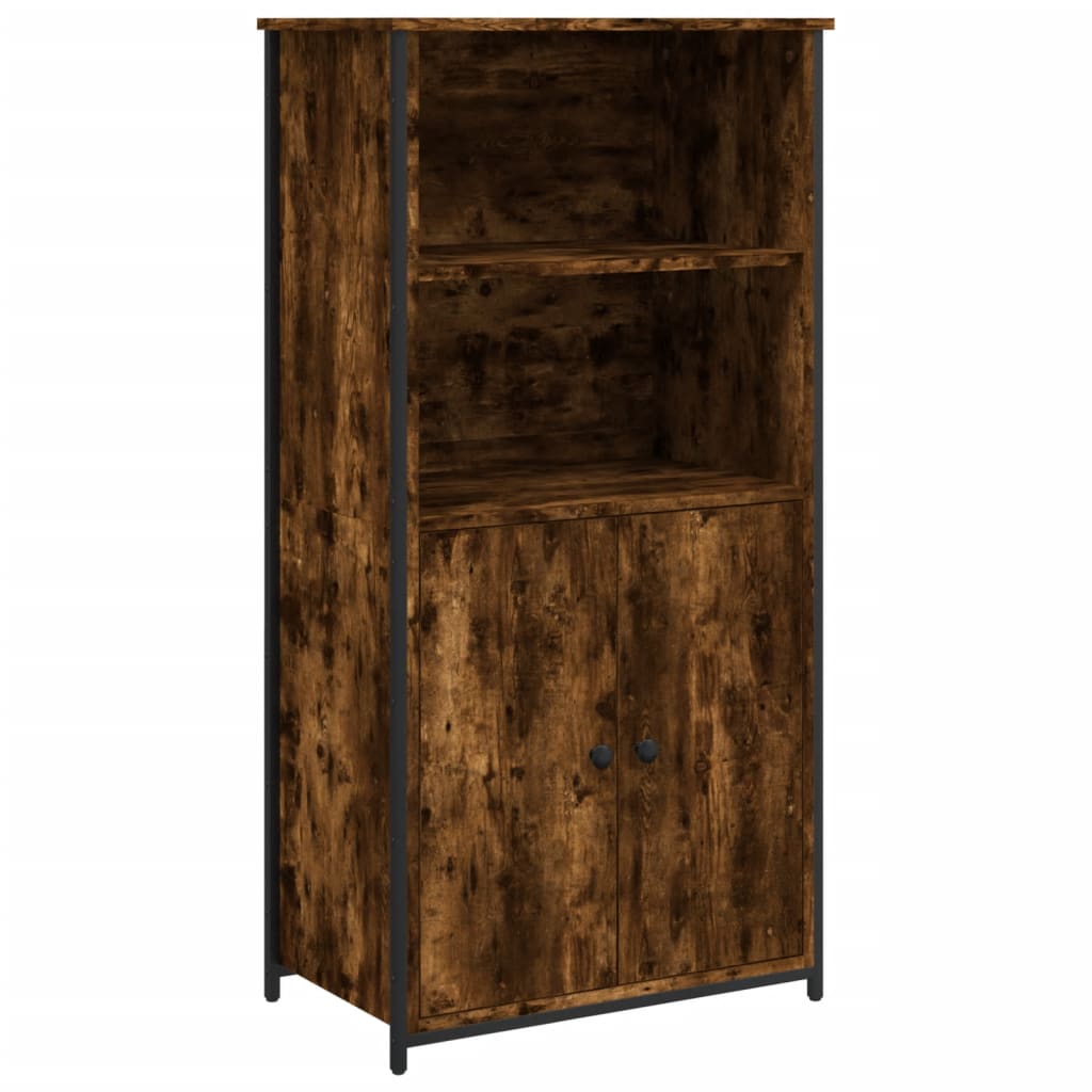 Hoge kast 62x36x121,5 cm bewerkt hout gerookt eikenkleurig is nu te koop bij PeponiXL, paradijselijk wonen!