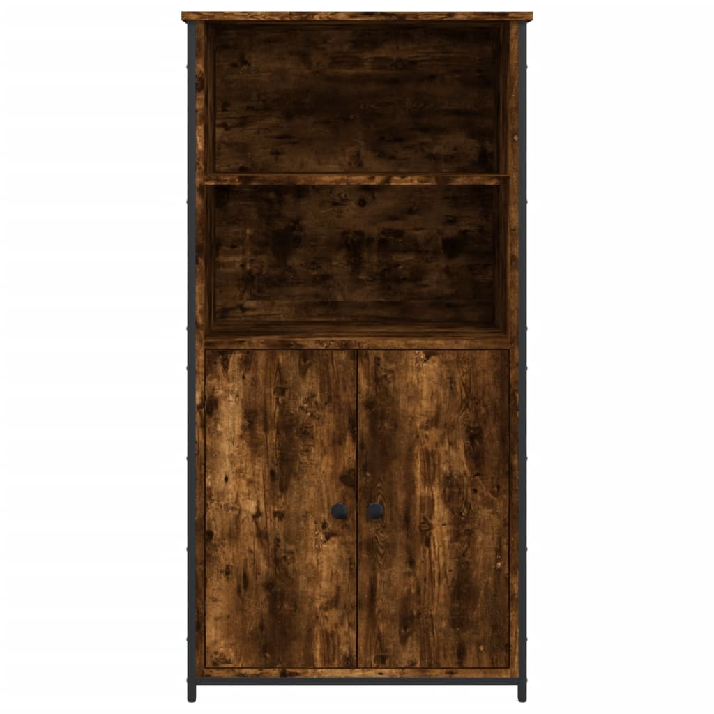 Hoge kast 62x36x121,5 cm bewerkt hout gerookt eikenkleurig is nu te koop bij PeponiXL, paradijselijk wonen!