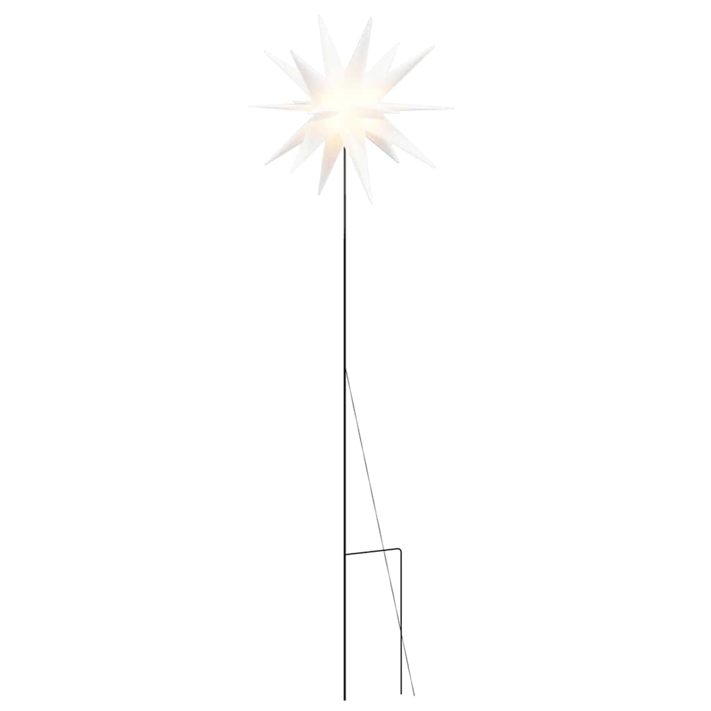 Kerstlamp met grondpin en LED inklapbaar 57 cm wit is nu te koop bij PeponiXL, paradijselijk wonen!