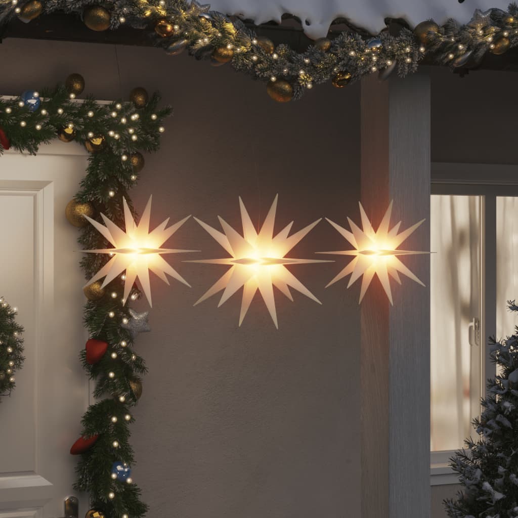 Kerstlampen met LED's 3 st inklapbaar wit is nu te koop bij PeponiXL, paradijselijk wonen!