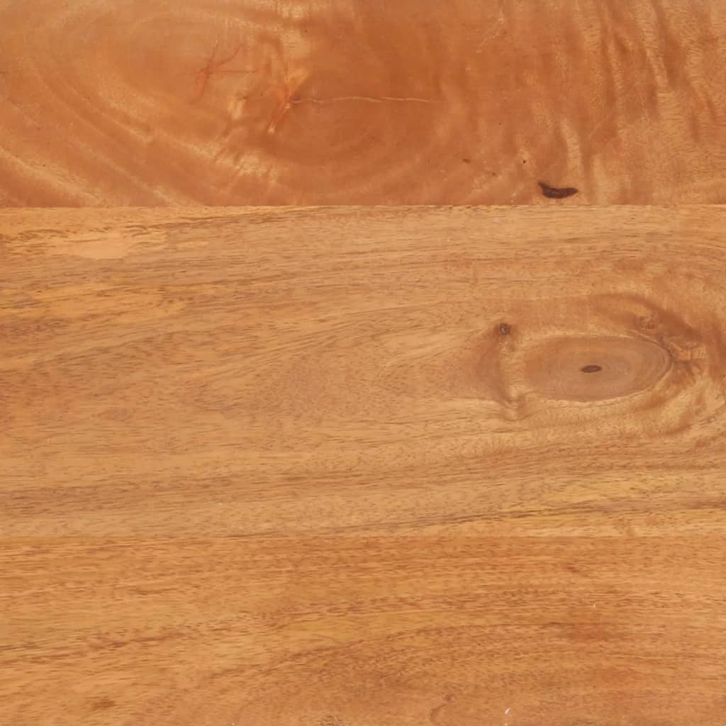 Salontafel 80x50x40 cm massief mangohout bruin en zwart is nu te koop bij PeponiXL, paradijselijk wonen!
