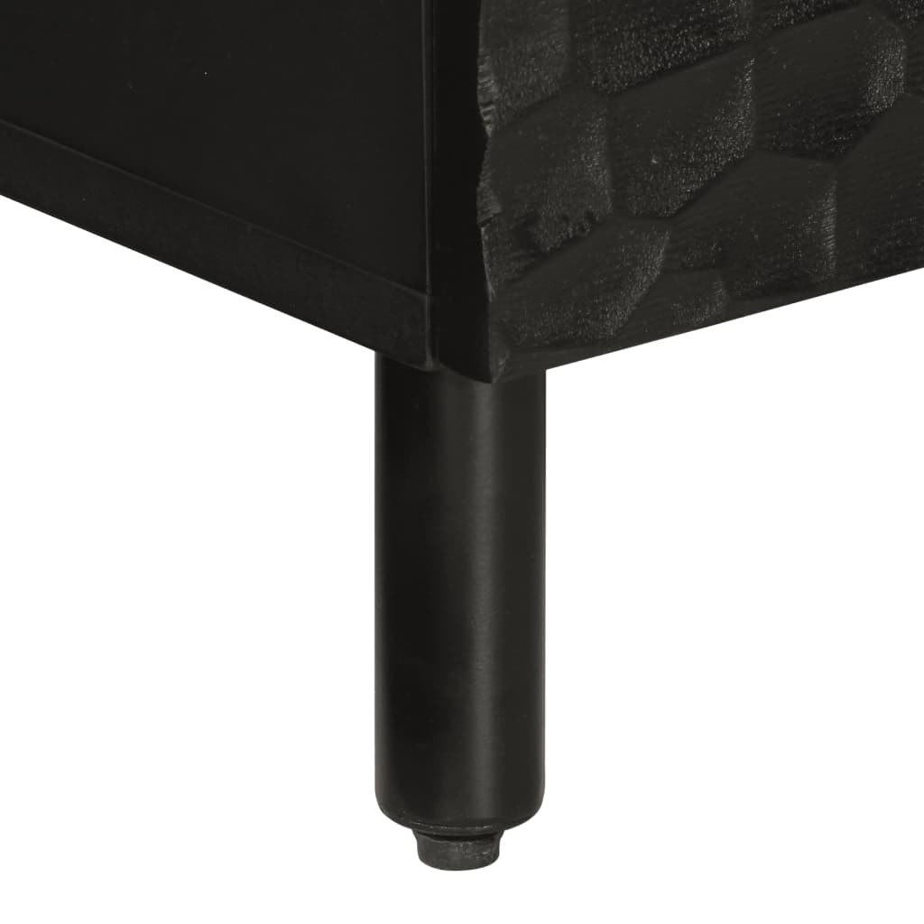 Tv-meubel 70x33x46 cm massief mangohout zwart is nu te koop bij PeponiXL, paradijselijk wonen!