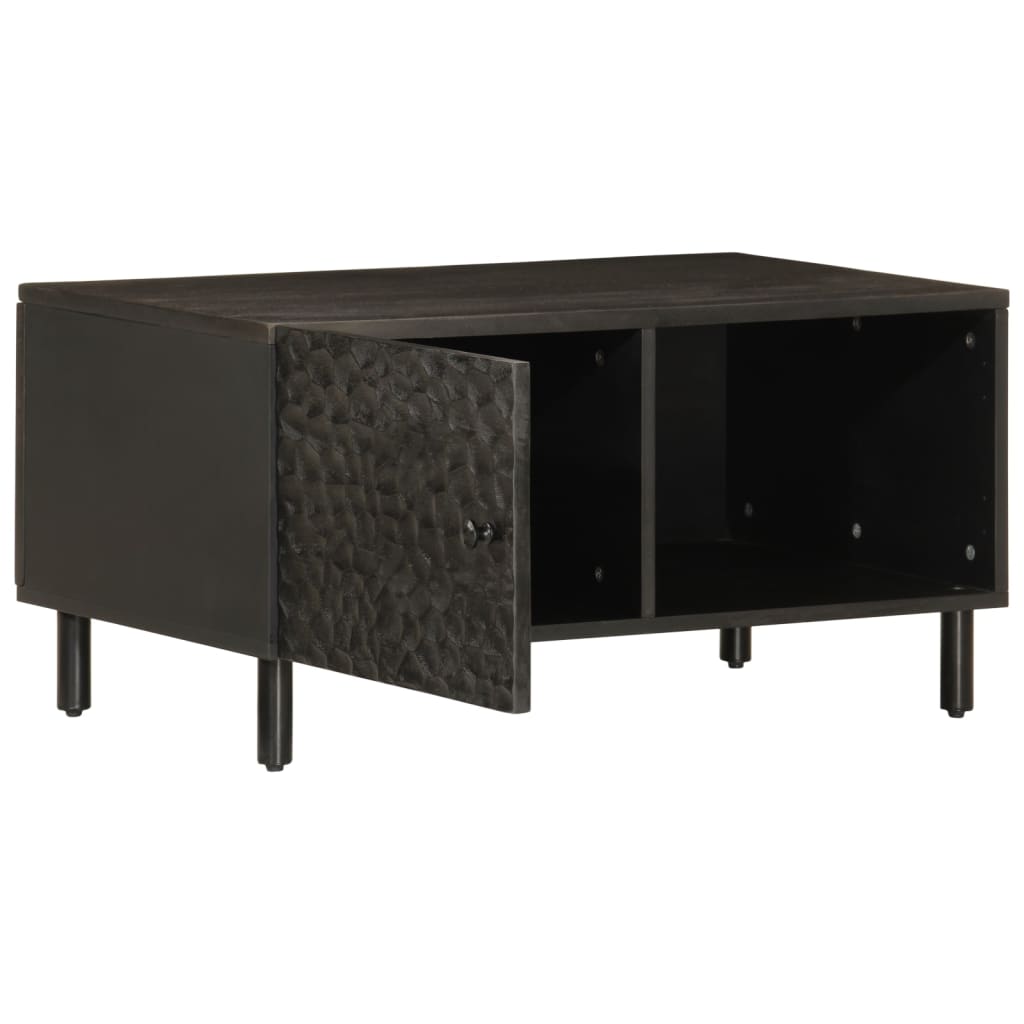 Salontafel 80x50x40 cm massief mangohout zwart is nu te koop bij PeponiXL, paradijselijk wonen!