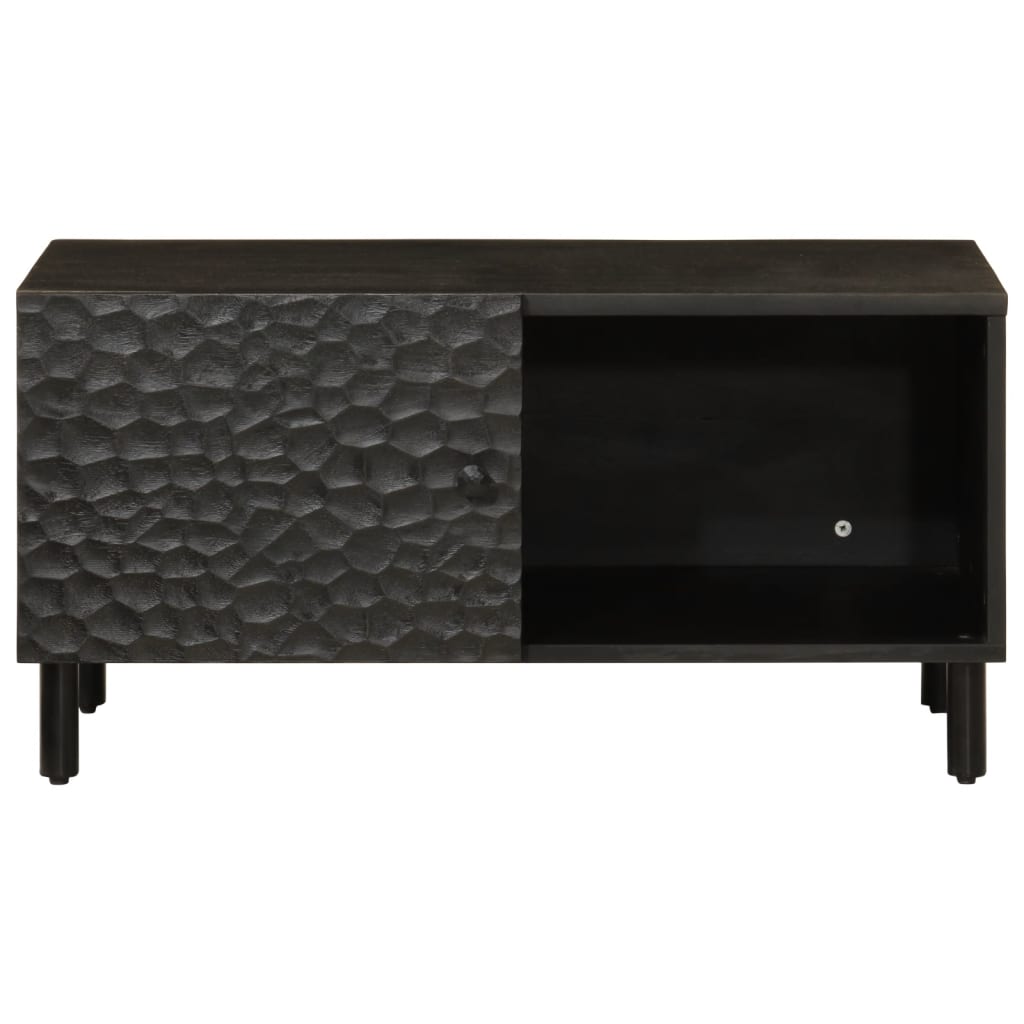 Salontafel 80x50x40 cm massief mangohout zwart is nu te koop bij PeponiXL, paradijselijk wonen!