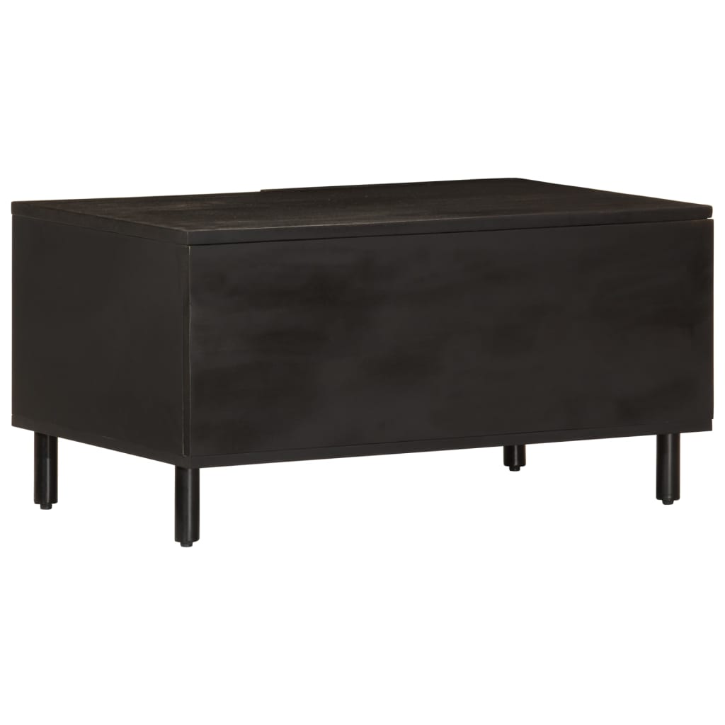 Salontafel 80x50x40 cm massief mangohout zwart is nu te koop bij PeponiXL, paradijselijk wonen!