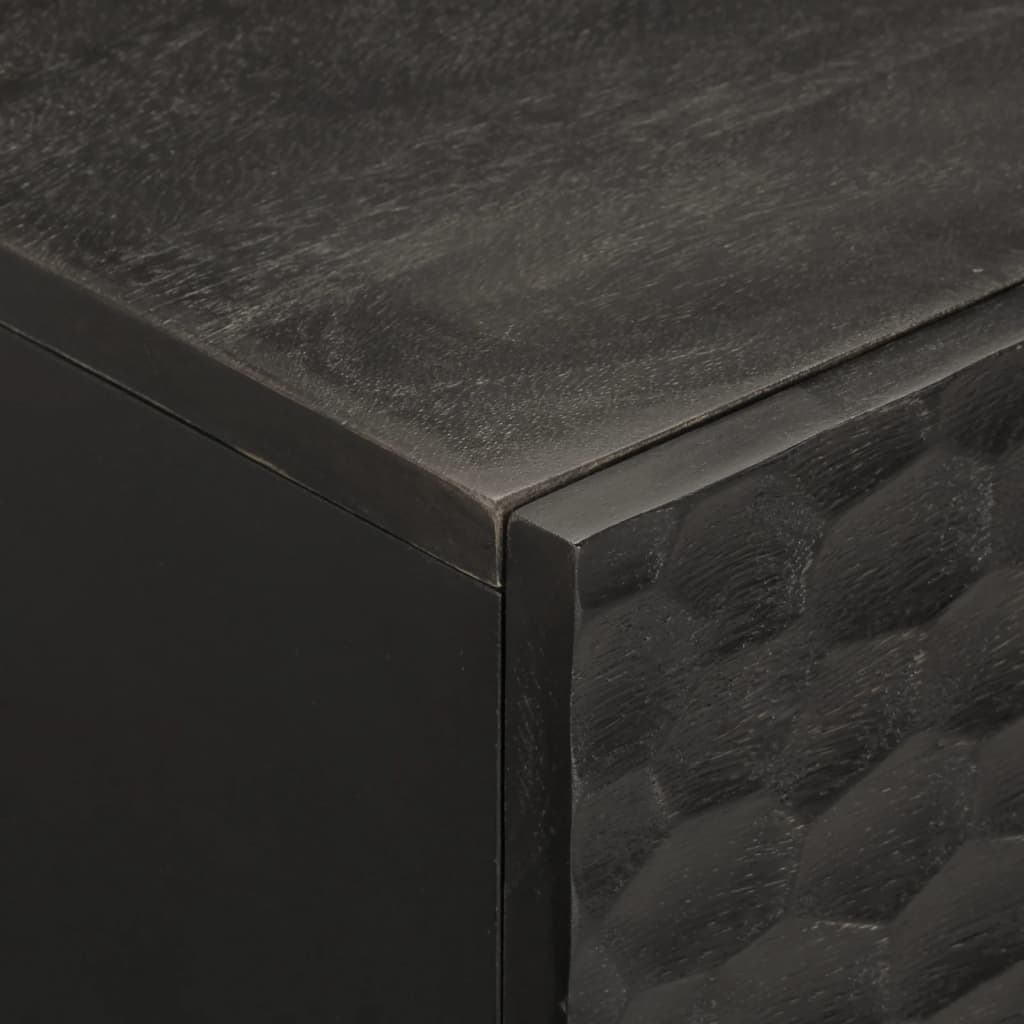 Salontafel 80x50x40 cm massief mangohout zwart is nu te koop bij PeponiXL, paradijselijk wonen!