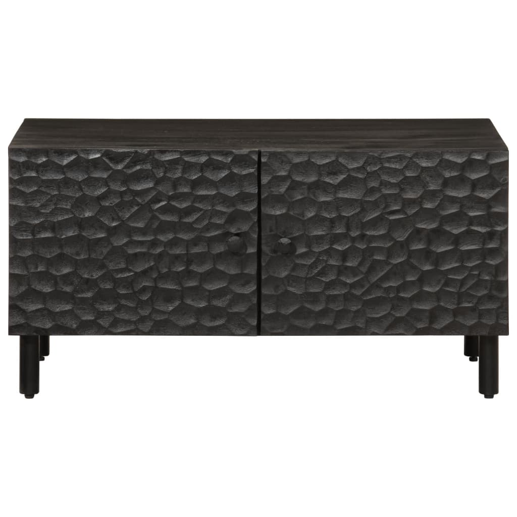 Salontafel 80x50x40 cm massief mangohout zwart is nu te koop bij PeponiXL, paradijselijk wonen!
