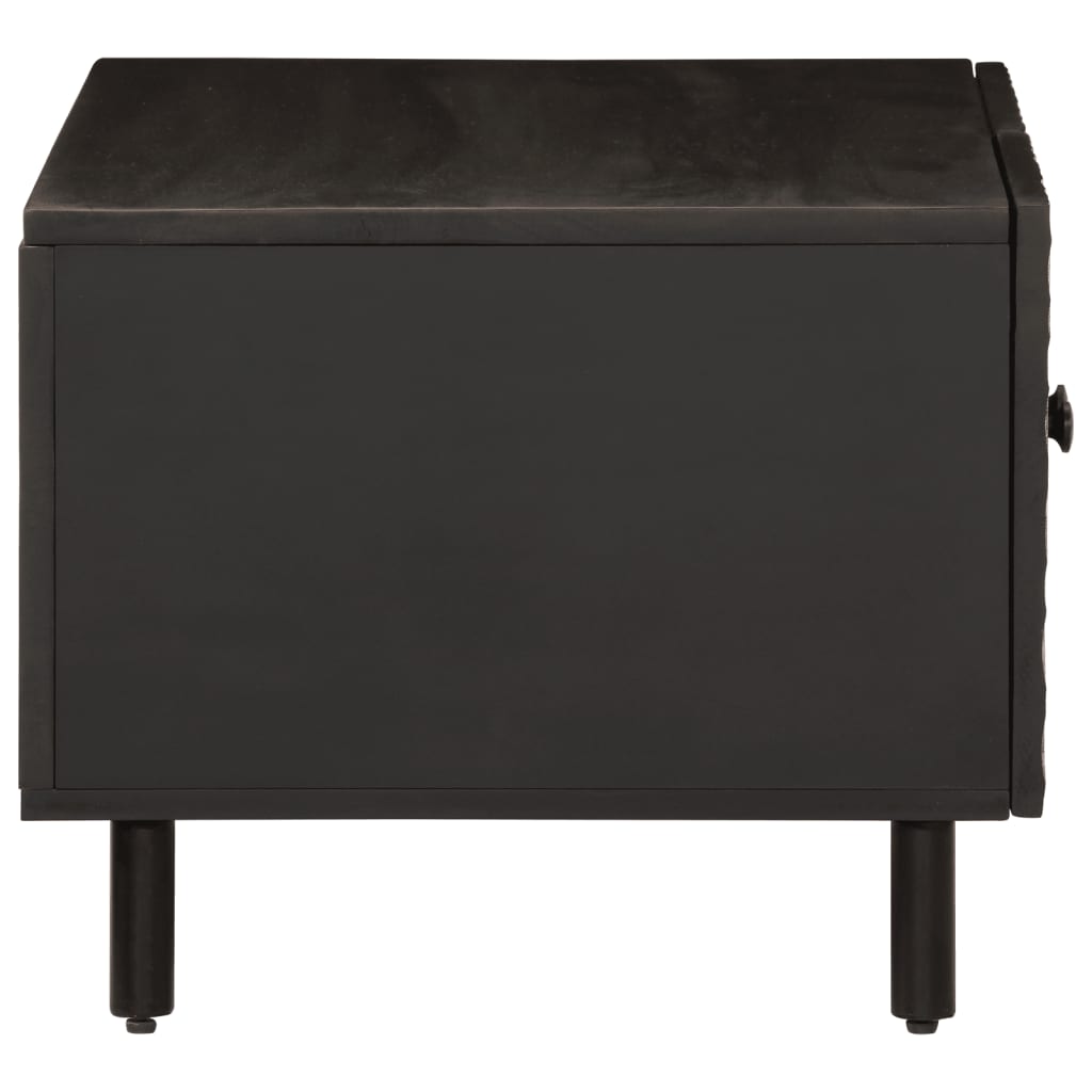 Salontafel 80x50x40 cm massief mangohout zwart is nu te koop bij PeponiXL, paradijselijk wonen!