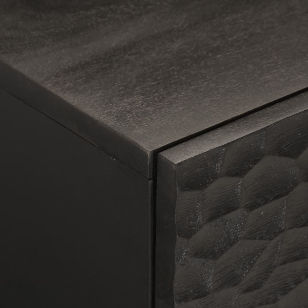 Salontafel 80x50x40 cm massief mangohout zwart is nu te koop bij PeponiXL, paradijselijk wonen!