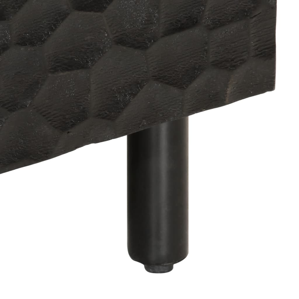 Salontafel 80x50x40 cm massief mangohout zwart is nu te koop bij PeponiXL, paradijselijk wonen!