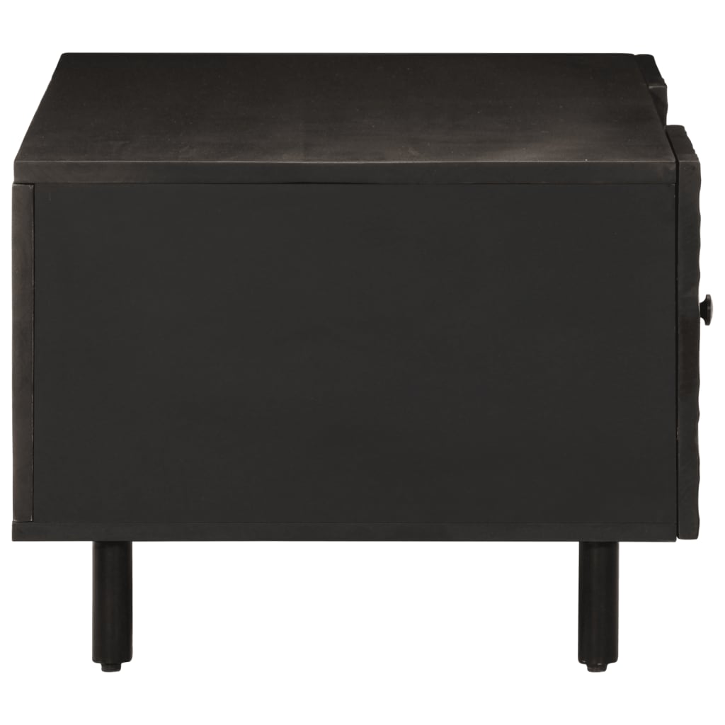 Salontafel 100x54x40 cm massief mangohout zwart is nu te koop bij PeponiXL, paradijselijk wonen!