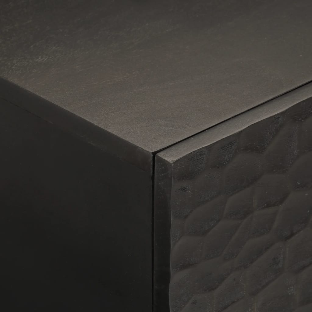 Salontafel 100x54x40 cm massief mangohout zwart is nu te koop bij PeponiXL, paradijselijk wonen!
