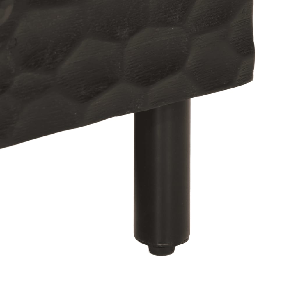 Salontafel 100x54x40 cm massief mangohout zwart is nu te koop bij PeponiXL, paradijselijk wonen!