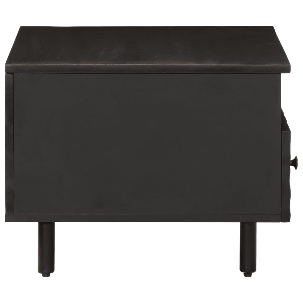 Salontafel 80x54x40 cm massief mangohout zwart is nu te koop bij PeponiXL, paradijselijk wonen!