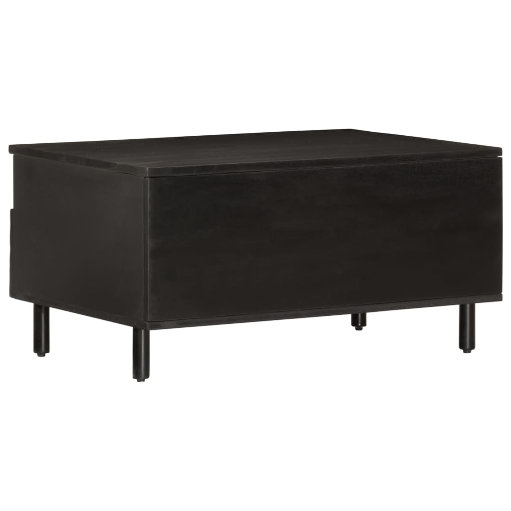 Salontafel 80x54x40 cm massief mangohout zwart is nu te koop bij PeponiXL, paradijselijk wonen!