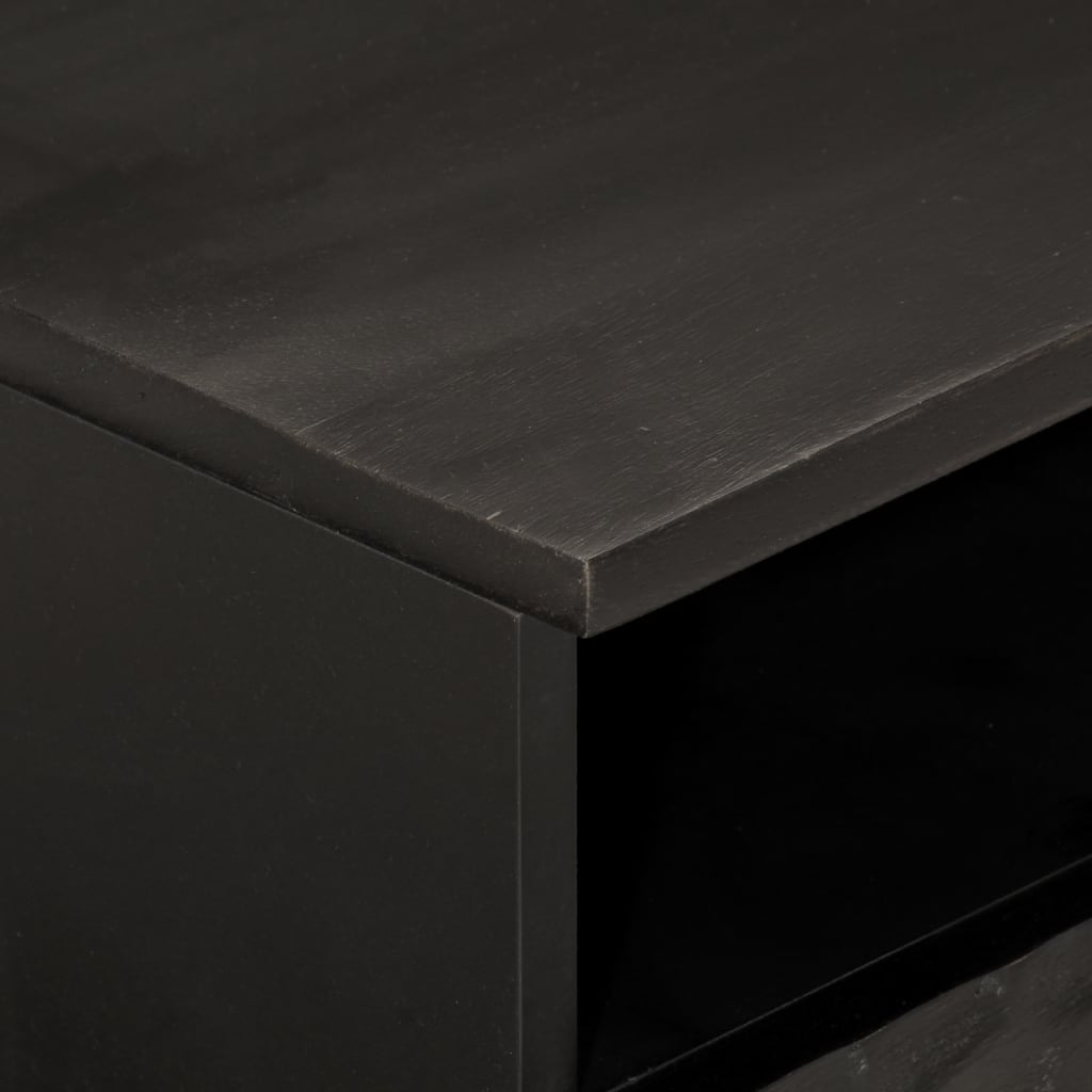 Salontafel 80x54x40 cm massief mangohout zwart is nu te koop bij PeponiXL, paradijselijk wonen!