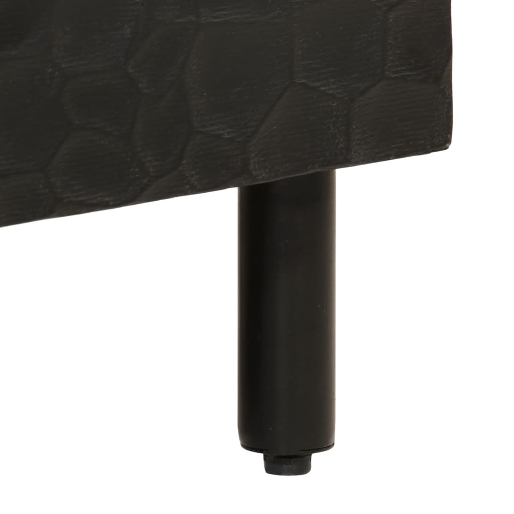 Salontafel 80x54x40 cm massief mangohout zwart is nu te koop bij PeponiXL, paradijselijk wonen!