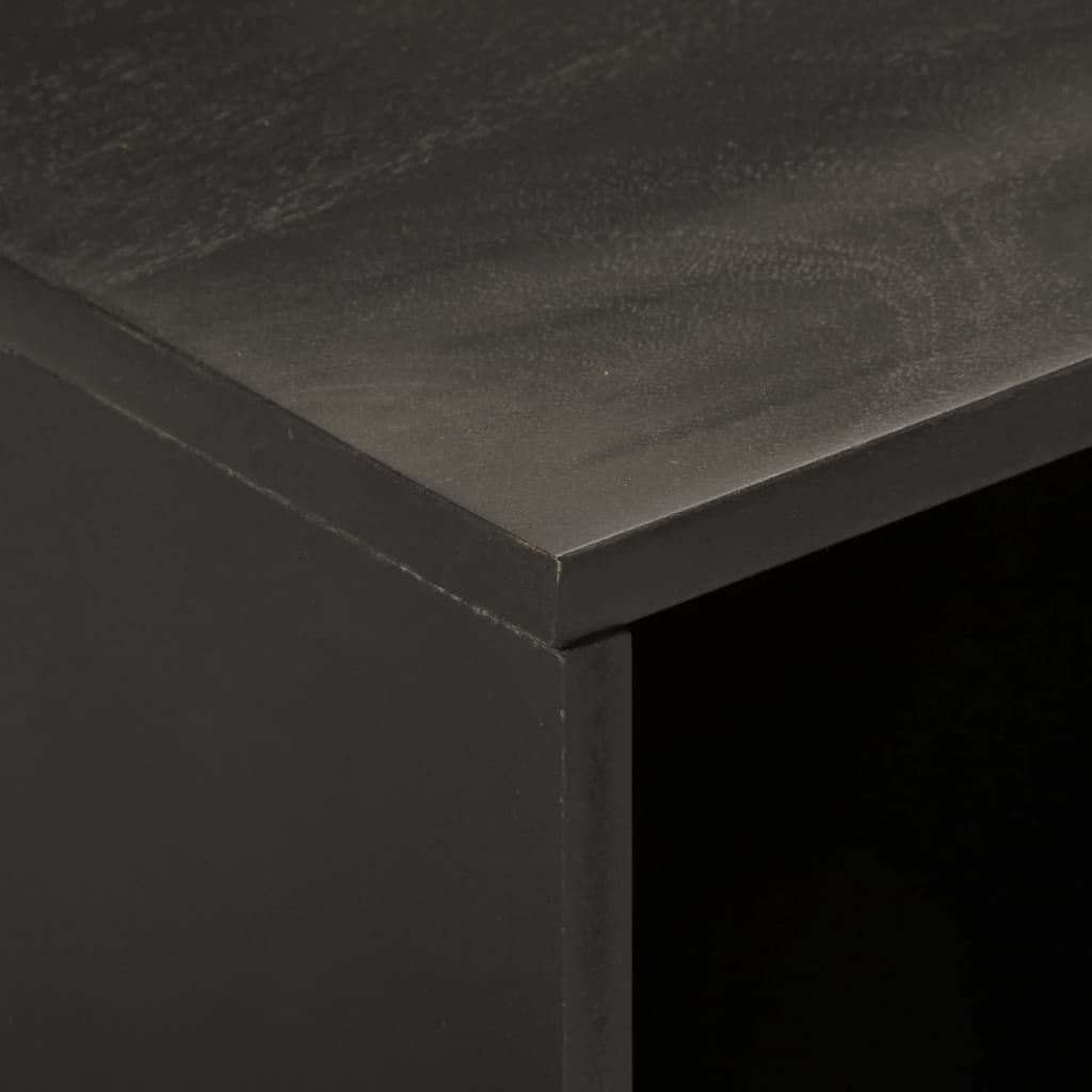 Tv-meubel 80x31x46 cm massief mangohout zwart is nu te koop bij PeponiXL, paradijselijk wonen!