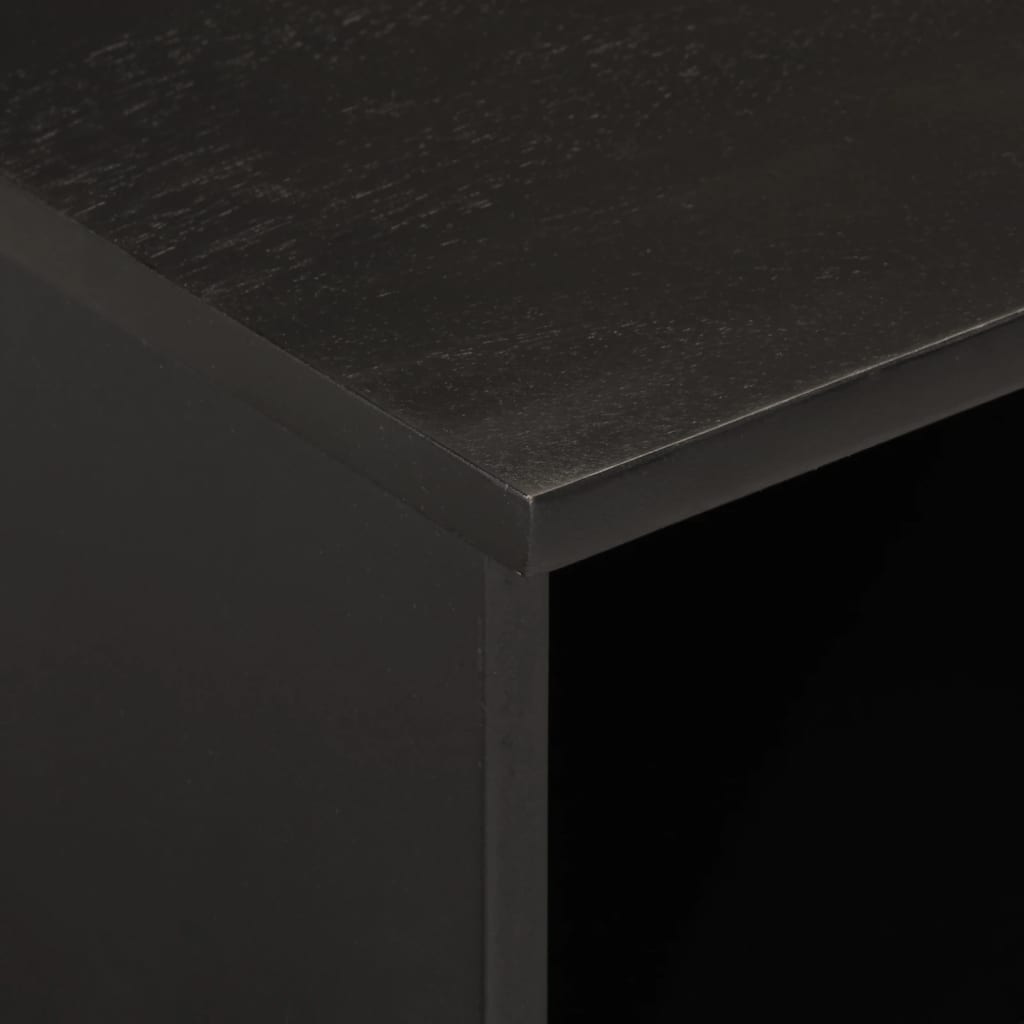 Tv-meubel 100x33x46 cm massief mangohout zwart is nu te koop bij PeponiXL, paradijselijk wonen!
