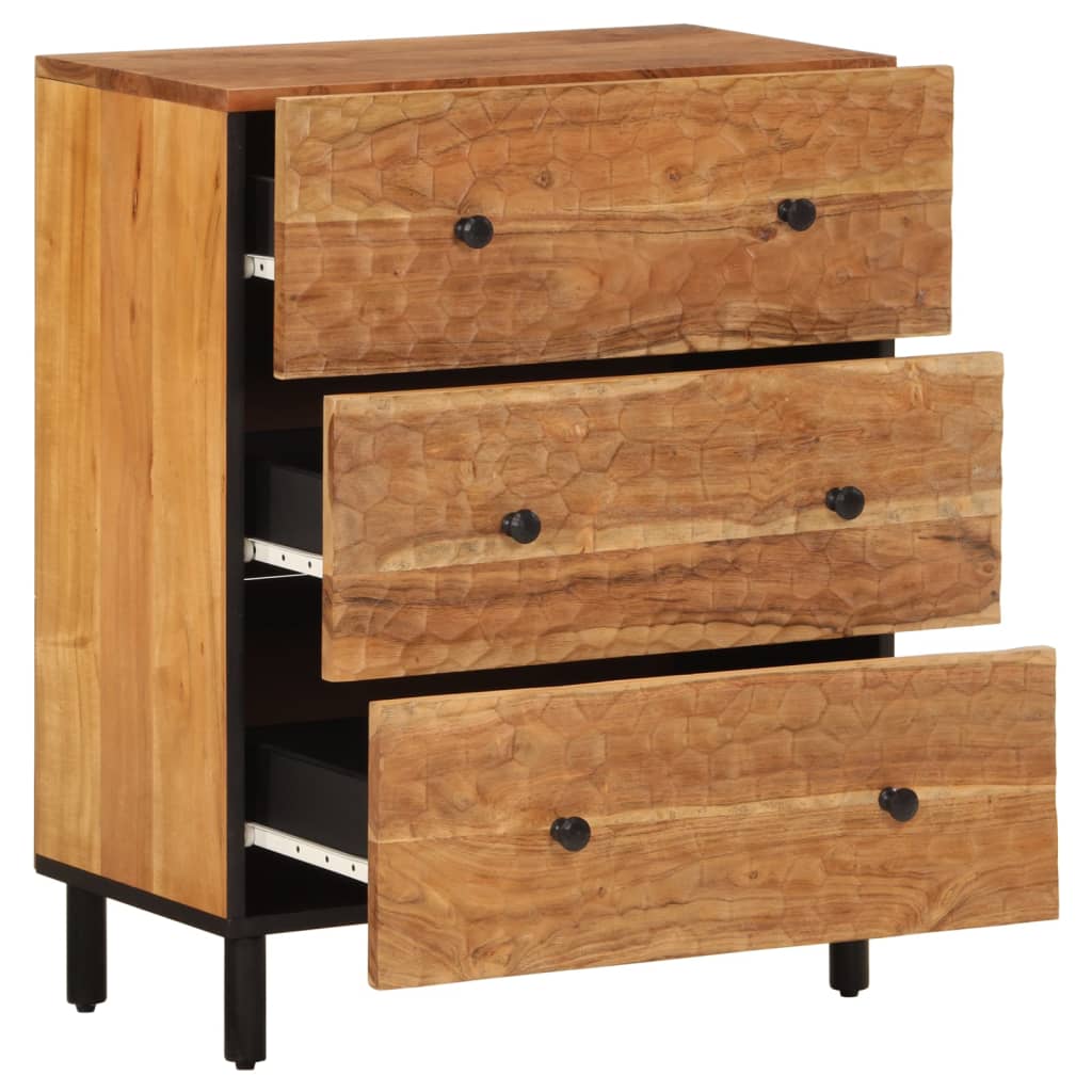 Bijzetkast 60x33x75 cm massief acaciahout is nu te koop bij PeponiXL, paradijselijk wonen!