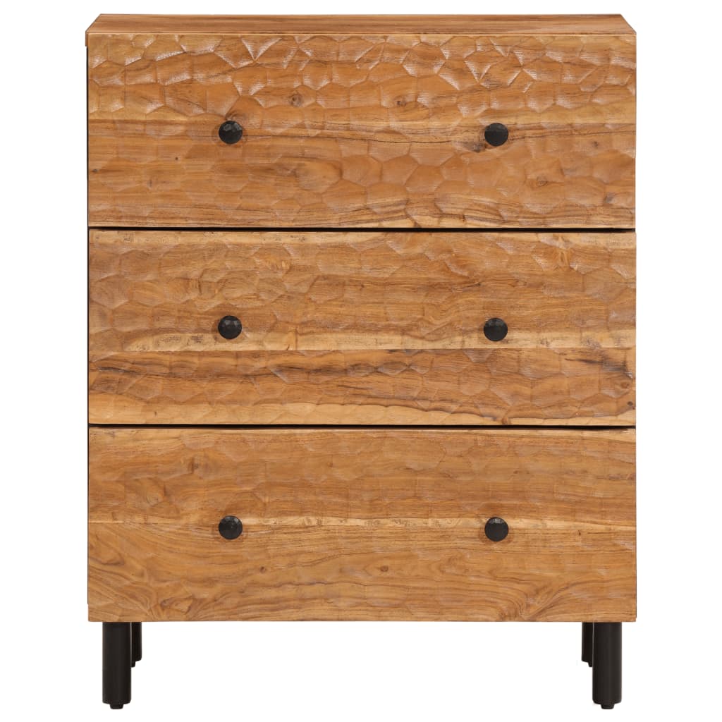 Bijzetkast 60x33x75 cm massief acaciahout is nu te koop bij PeponiXL, paradijselijk wonen!