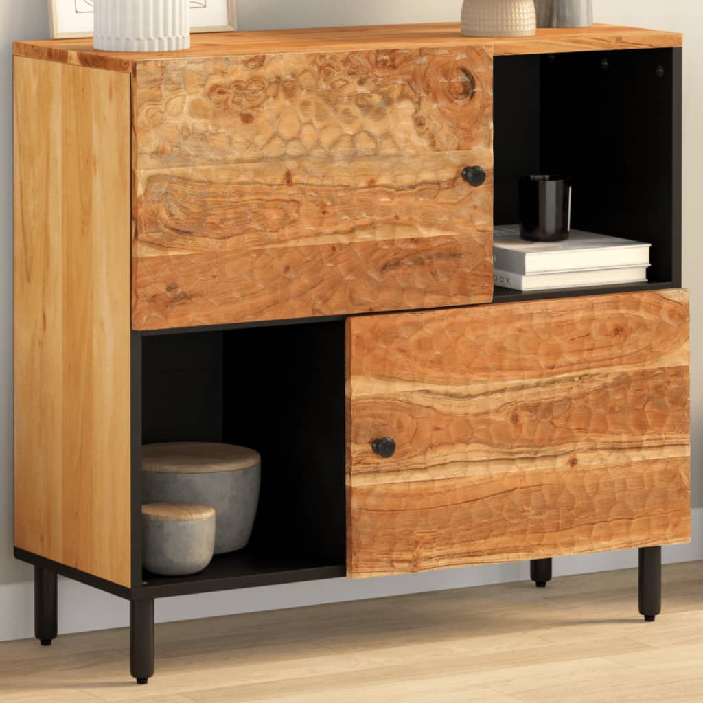Bijzetkast 80x33x75 cm massief acaciahout is nu te koop bij PeponiXL, paradijselijk wonen!